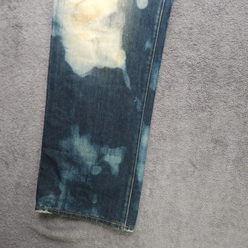 PRPS Men's Barracuda Jeans Mens 42x33 Straight Leg Dirty Bleached Wash Denim